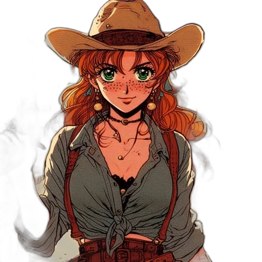 hat, staff, anime, concept art transparent PNG cut-out