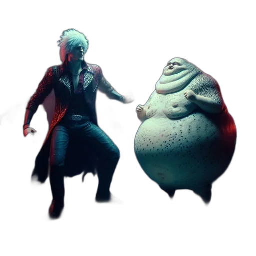 creature, jacket, concept art, 3d render transparent PNG cut-out