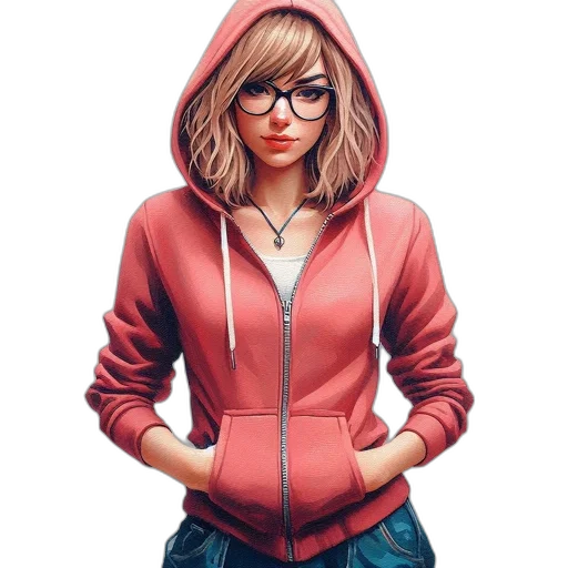 jacket, face, staff, pixel art transparent PNG cut-out