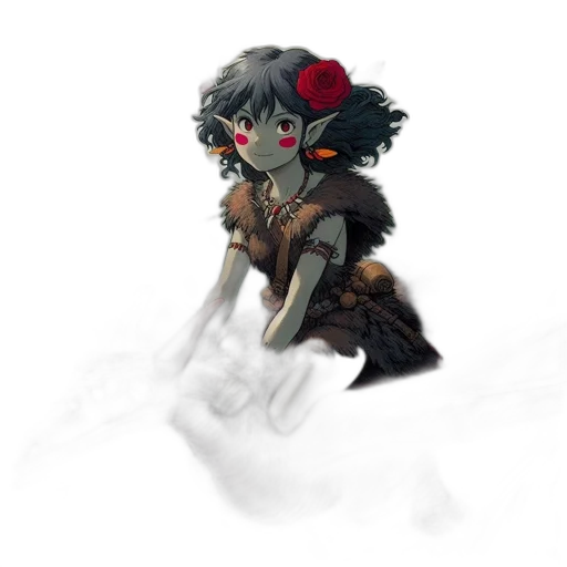 creature, mask, dragon, staff transparent PNG cut-out