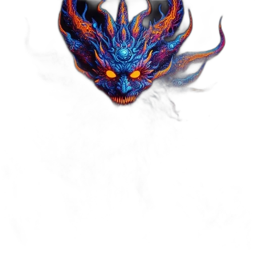 dragon, mask, crown, creature transparent PNG cut-out
