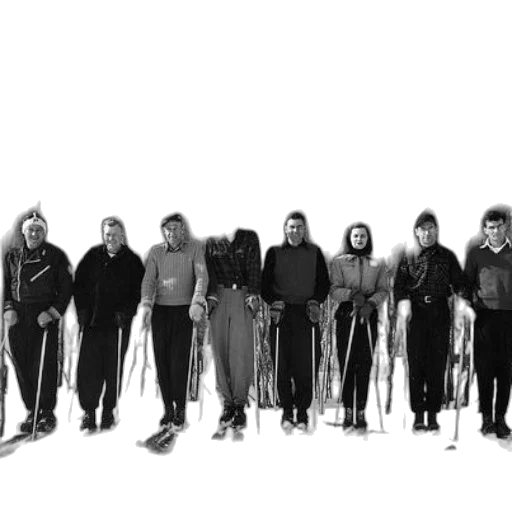staff, black, white, photo transparent PNG cut-out