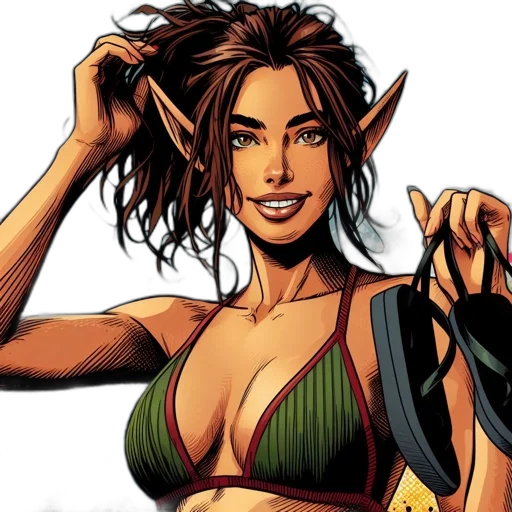comic book art, concept art, fantasy art, cartoon transparent PNG cut-out