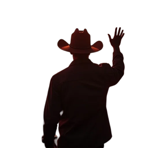 hat, jacket, staff, robot transparent PNG cut-out