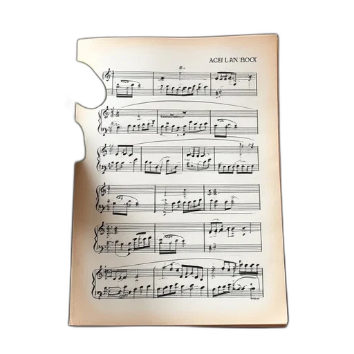 sheet, music, notebook, journal transparent PNG cut-out