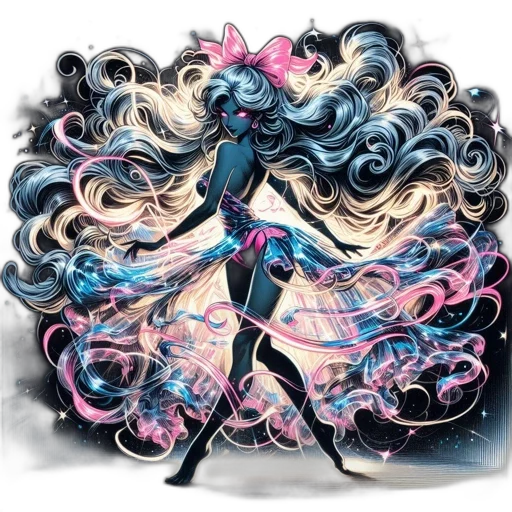 hair, dress, concept art, comic book art transparent PNG cut-out