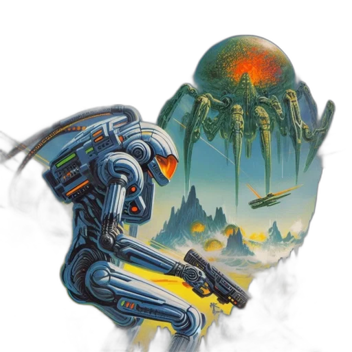 robot, weapon, dragon, concept art transparent PNG cut-out