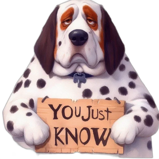 animal, staff, illustrated, dog transparent PNG cut-out
