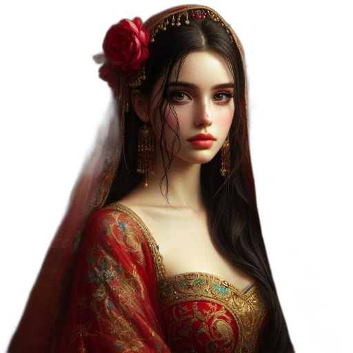 jewelry, dress, crown, fantasy art transparent PNG cut-out
