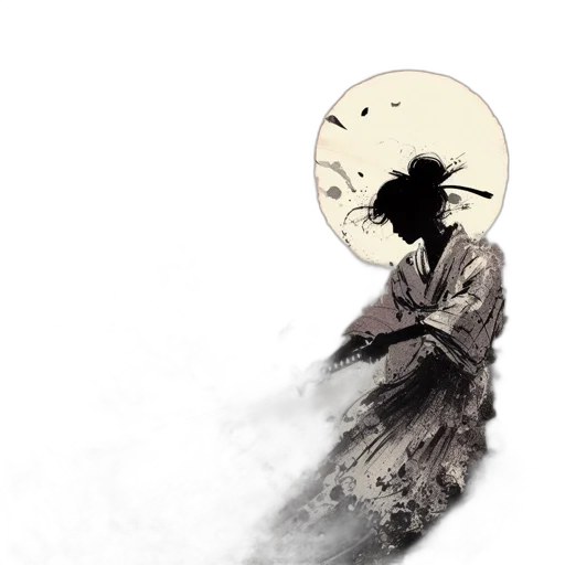 mask, jacket, staff, creature transparent PNG cut-out