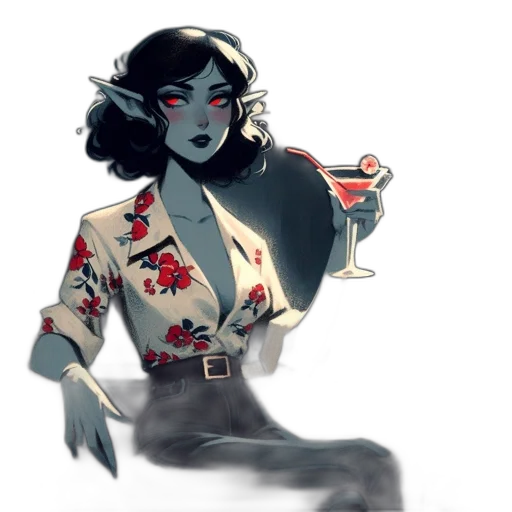 dress, jacket, creature, flower transparent PNG cut-out