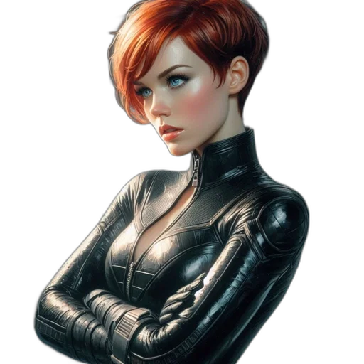 jacket, face, robot, weapon transparent PNG cut-out
