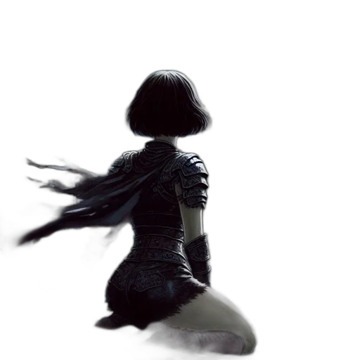 creature, mask, dress, hair transparent PNG cut-out