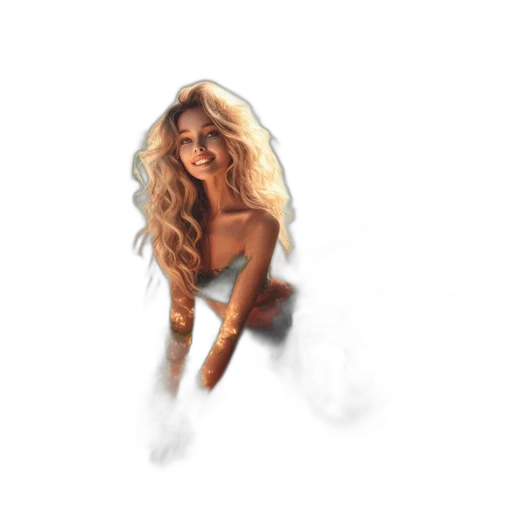 hair, dress, creature, concept art transparent PNG cut-out