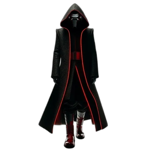 jacket, staff, sword, mask transparent PNG cut-out