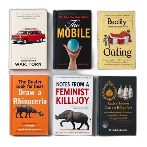 collection, five, book, covers transparent PNG cut-out