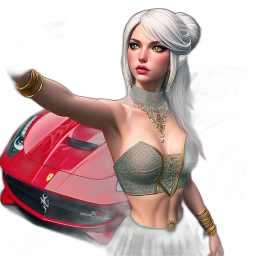 car, concept art, fantasy art, comic book art transparent PNG cut-out