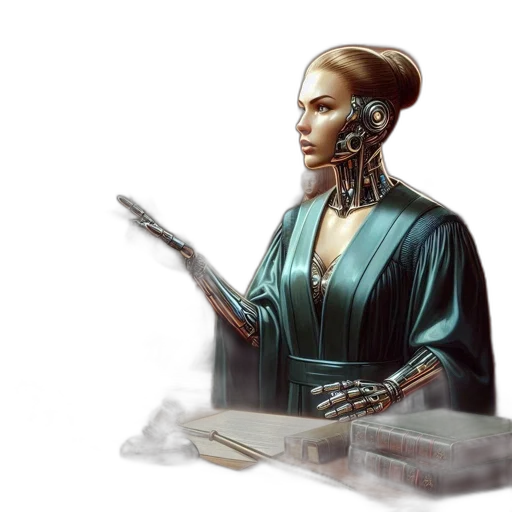 weapon, staff, sword, robot transparent PNG cut-out