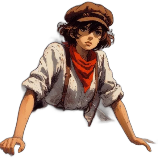 staff, hat, face, weapon transparent PNG cut-out