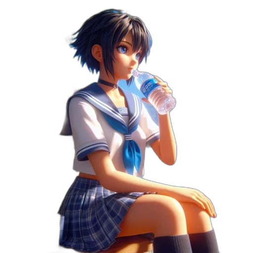 bottle, dress, food, face transparent PNG cut-out