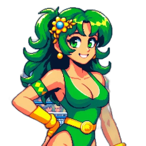 dress, pixel art, concept art, vaporwave transparent PNG cut-out