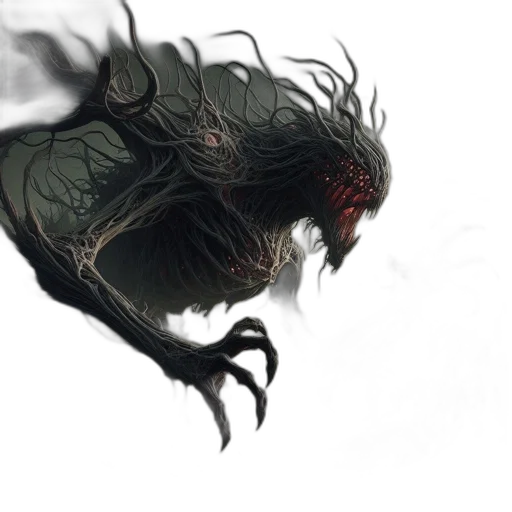 creature, dragon, mask, hair transparent PNG cut-out