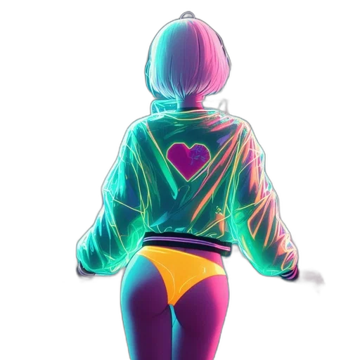 jacket, robot, dress, cyberpunk transparent PNG cut-out