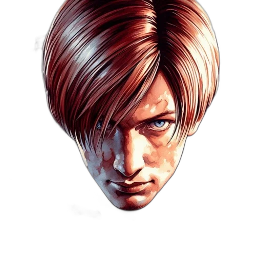 face, hair, mask, comic book art transparent PNG cut-out