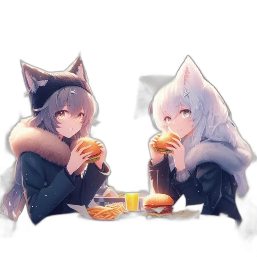 food, anime, watercolor, pixel art transparent PNG cut-out