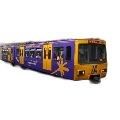purple, yellow, train, letter transparent PNG cut-out