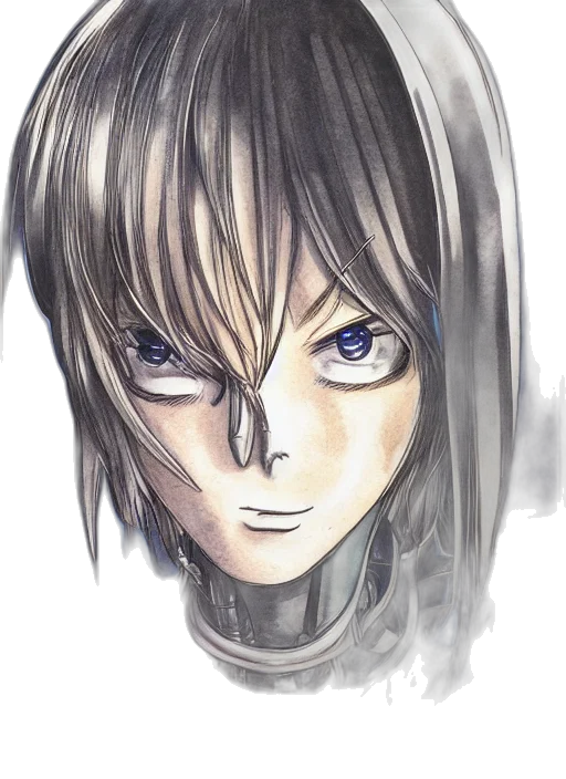 face, mask, robot, watercolor transparent PNG cut-out