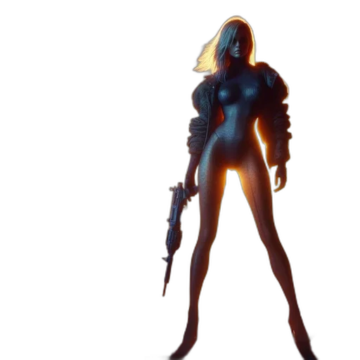 weapon, staff, robot, creature transparent PNG cut-out
