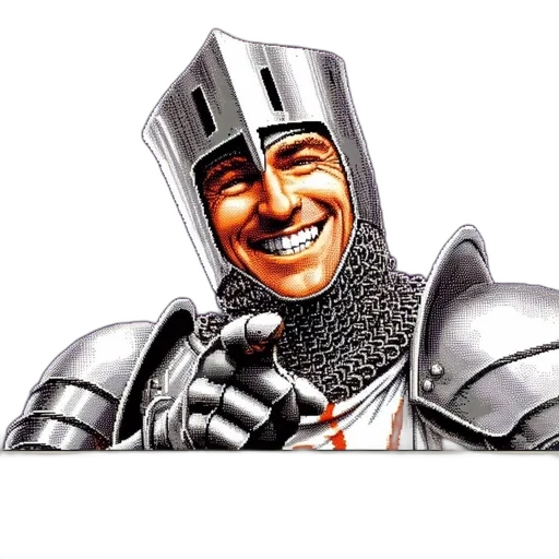 robot, sword, face, crown transparent PNG cut-out