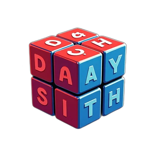 3d render, stylized, illustration, cube transparent PNG cut-out