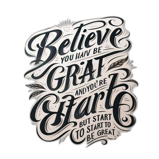 elegant, piece, calligraphy, words transparent PNG cut-out