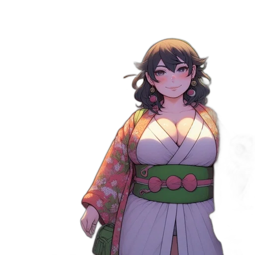 dress, staff, flower, concept art transparent PNG cut-out