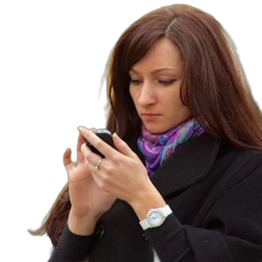 woman, black, coat, colorful transparent PNG cut-out