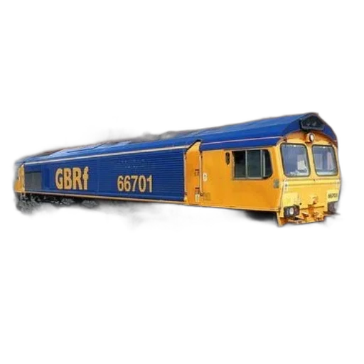 blue, yellow, locomotive, number transparent PNG cut-out