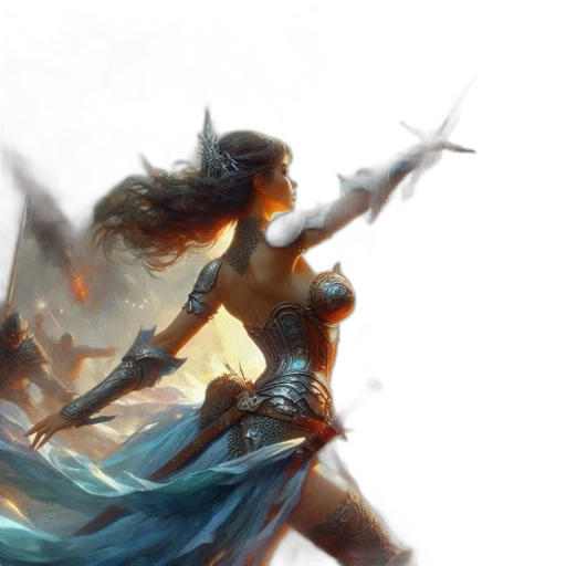 sword, fantasy art, concept art, comic book art transparent PNG cut-out