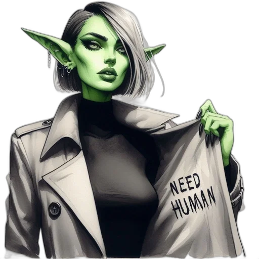 jacket, comic book art, fantasy art, concept art transparent PNG cut-out