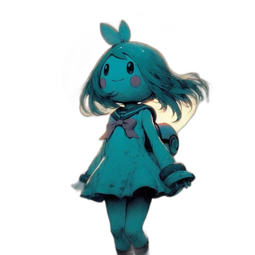 dress, staff, creature, mask transparent PNG cut-out