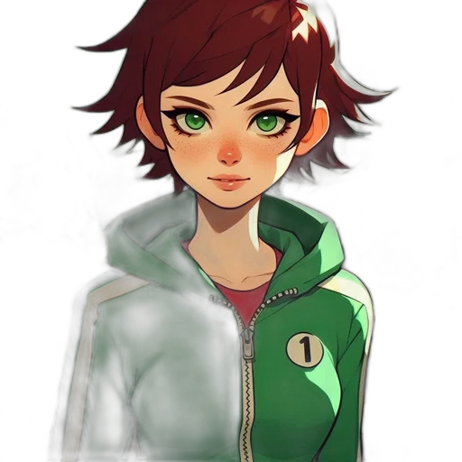 jacket, face, staff, creature transparent PNG cut-out