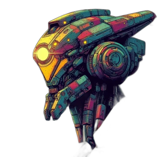 robot, weapon, mask, creature transparent PNG cut-out