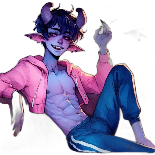 jacket, creature, concept art, vaporwave transparent PNG cut-out