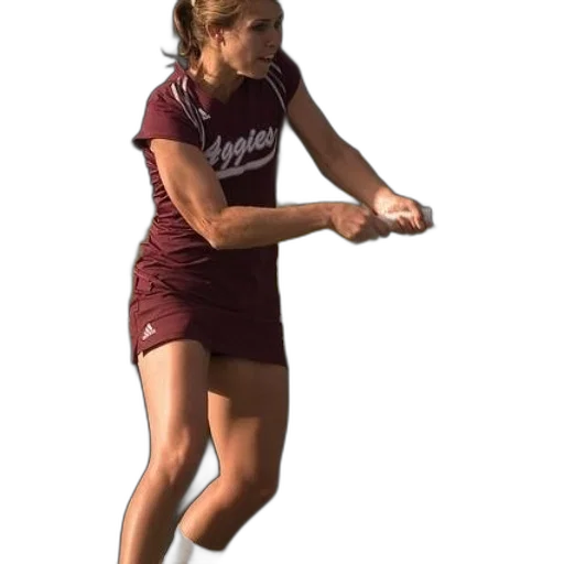 staff, woman, maroon, tennis transparent PNG cut-out