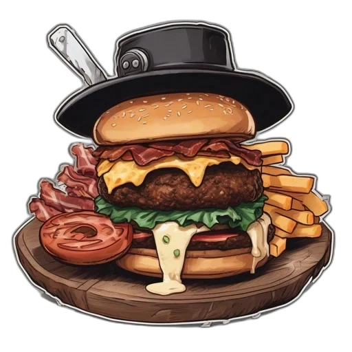 food, hat, crown, pixel art transparent PNG cut-out