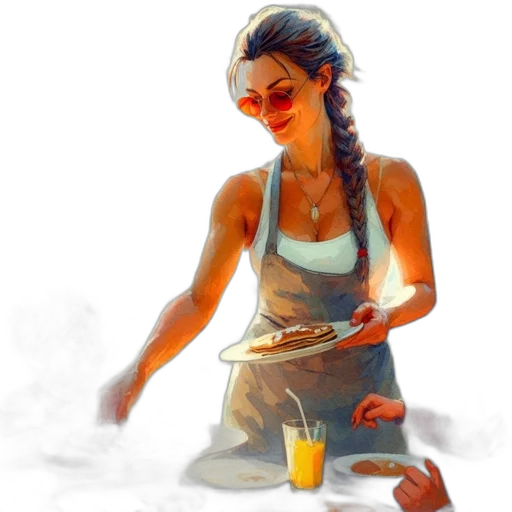 food, staff, concept art, photorealistic transparent PNG cut-out
