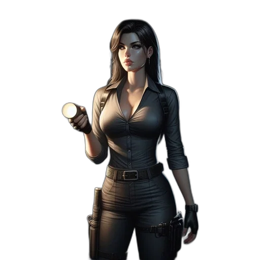 staff, jacket, weapon, mask transparent PNG cut-out