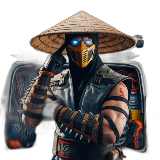 mask, staff, robot, weapon transparent PNG cut-out