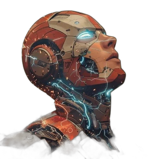 robot, face, mask, concept art transparent PNG cut-out